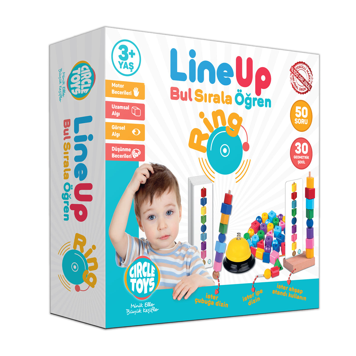 Circle Toys Line Up Ring – Zilli Bul Sırala ve İpe Boncuk Dizme Oyunu