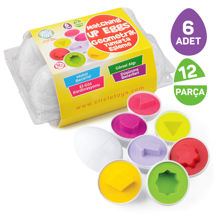 Circle Toys 6’lı Geometrik Yumurta