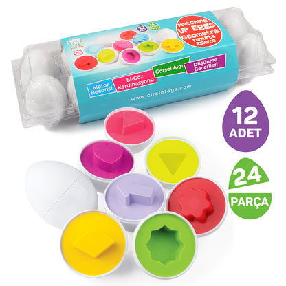 Circle Toys  12’li Geometrik Yumurta