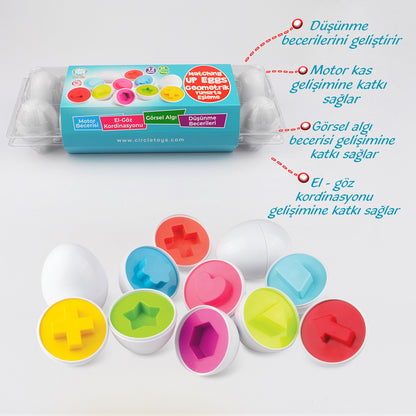 Circle Toys  12’li Geometrik Yumurta