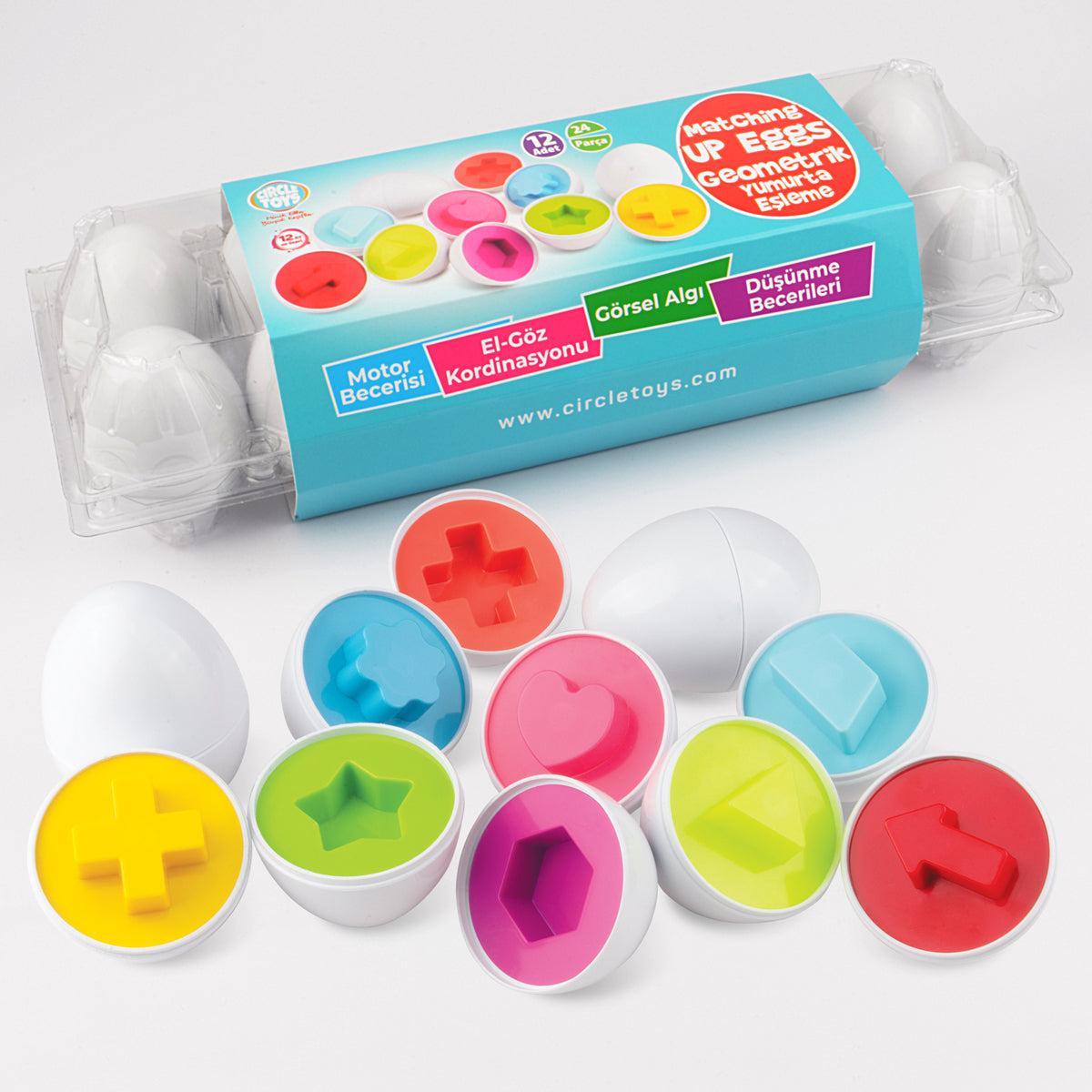 Circle Toys  12’li Geometrik Yumurta