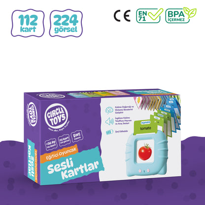 Circle Toys İngilizce Konuşan Sesli Flash Eğitim Kartları 224 Kart