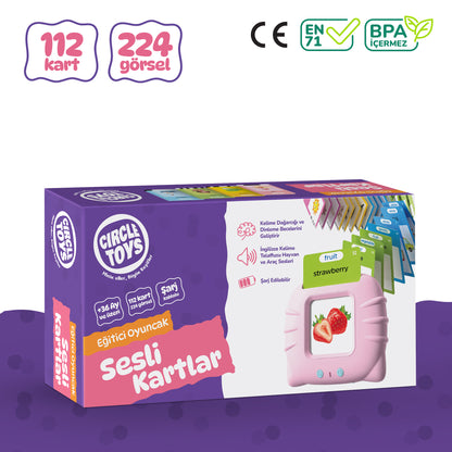 Circle Toys İngilizce Konuşan Sesli Flash Eğitim Kartları 224 Kart