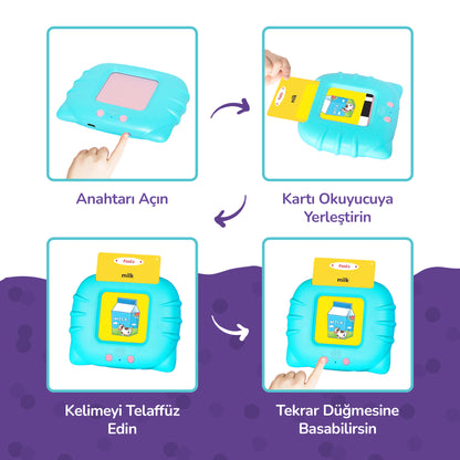 Circle Toys İngilizce Konuşan Sesli Flash Eğitim Kartları 224 Kart
