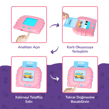 Circle Toys İngilizce Konuşan Sesli Flash Eğitim Kartları 224 Kart
