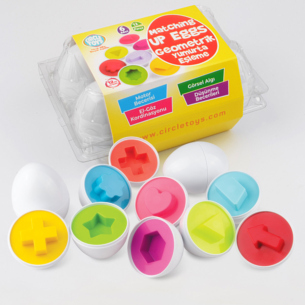Circle Toys  6’lı Geometrik Yumurta
