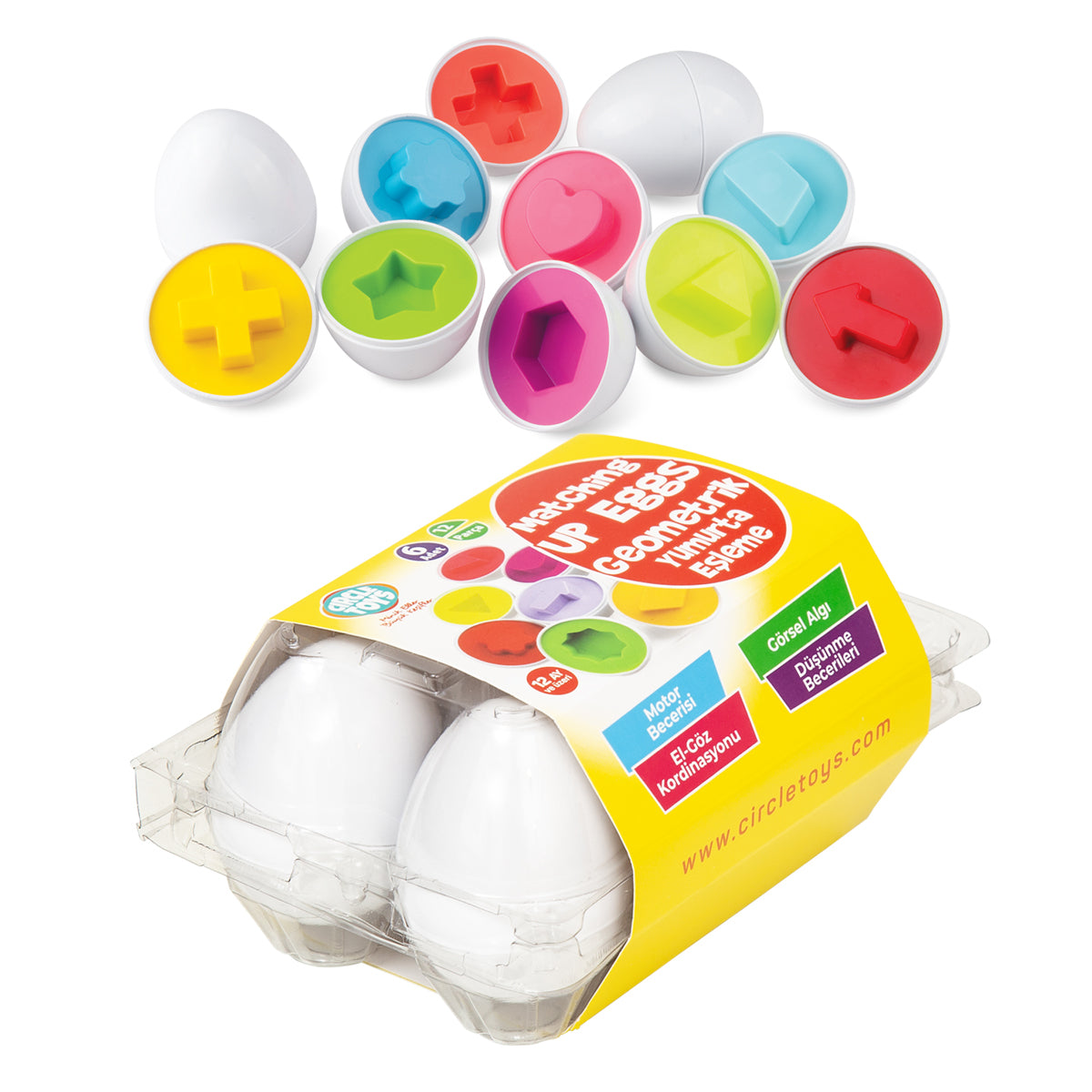 Circle Toys  6’lı Geometrik Yumurta