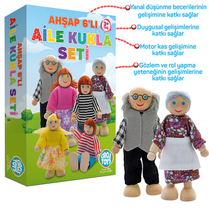 Circle Toys 6’lı Ahşap Kukla Seti
