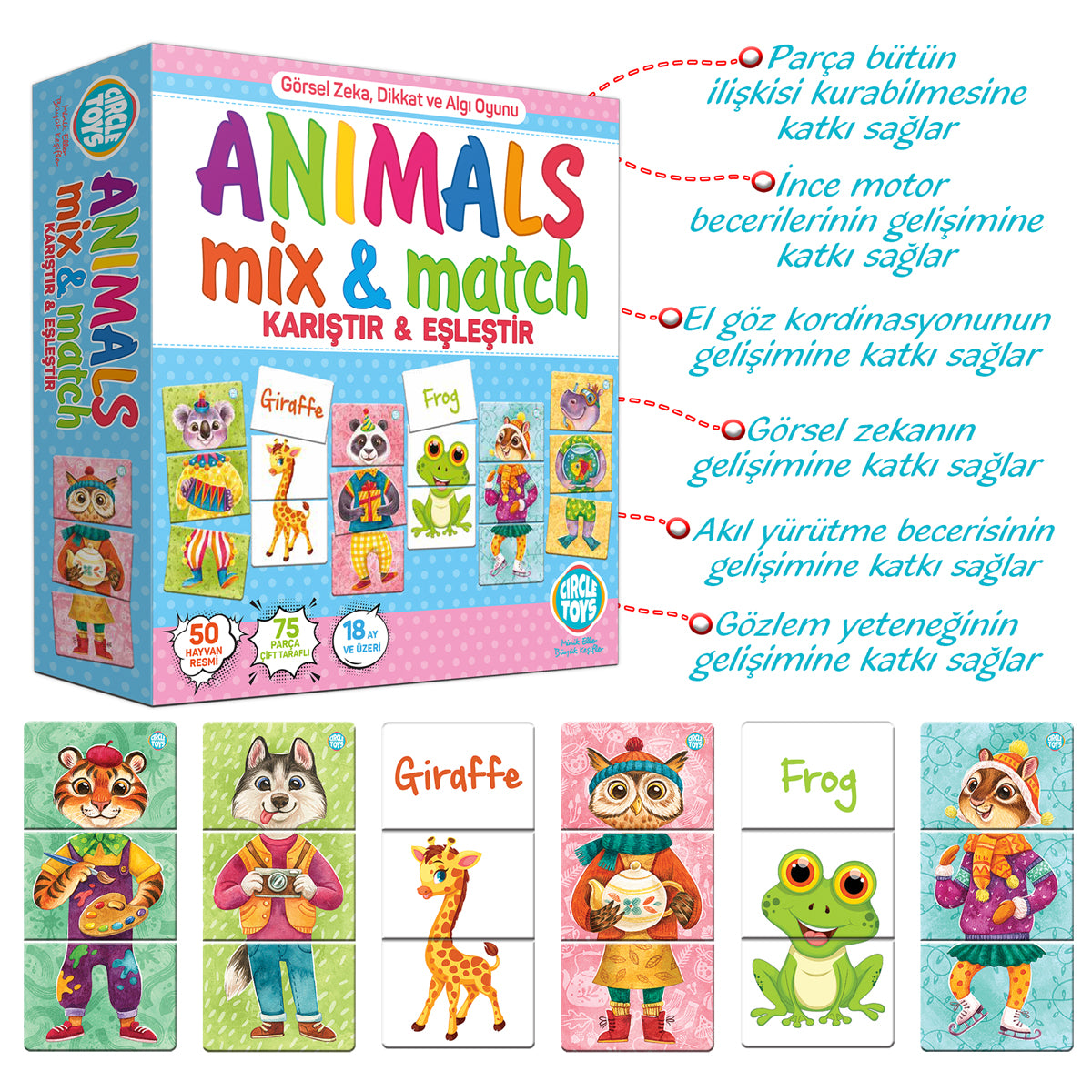 Circle Toys Animals Mix & Match – Karıştır Eşleştir