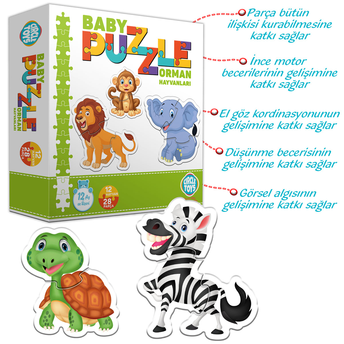 Circle Toys Baby Puzzle – Orman Hayvanları