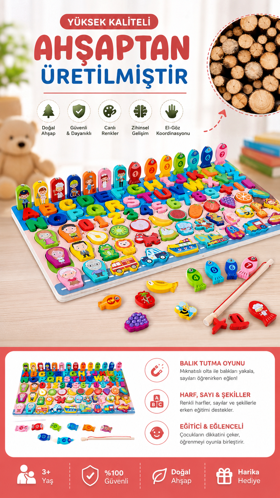 Circle Toys 8'i Bir Arada Balık Tutma ve Eşleştirme Macerası
