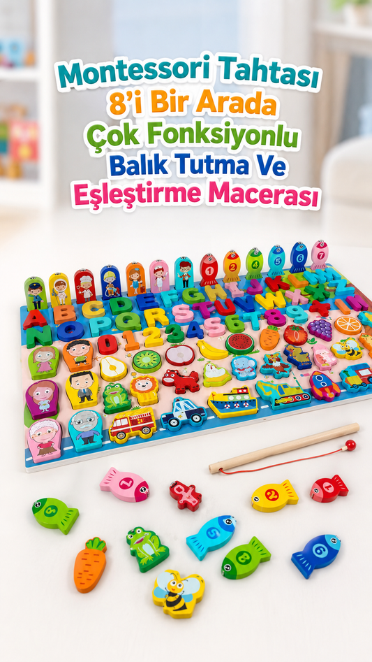 Circle Toys 8'i Bir Arada Balık Tutma ve Eşleştirme Macerası