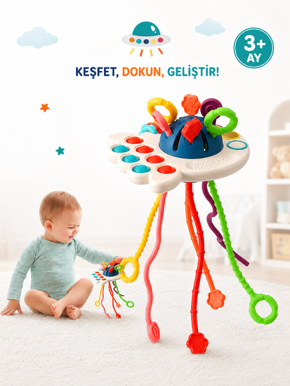 UFO Eğitici Duyusal Aktivite Oyuncağı - 1-3 Yaş Yürümeye Başlayan Çocuklar Için Montessori Seti