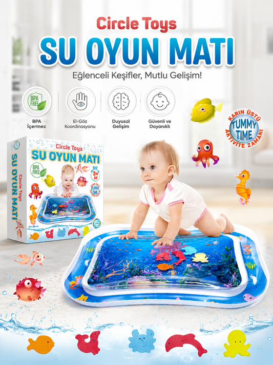 Bebek Su Oyun Matı - Tummy Time Aktivite Oyunu