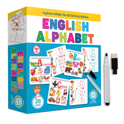Circle Toys English Alphabet Yaz-Sil Aktivite Kartları