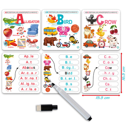 Circle Toys English Alphabet Yaz-Sil Aktivite Kartları