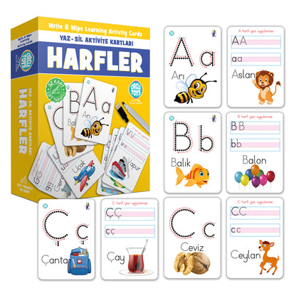 Circle Toys Harfler Yaz-Sil Aktivite Kartları