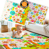 Circle Toys Neşeli Zürafa + Animals, Katlanabilir Çocuk Oyun Halısı –  150X200X1 cm - Taşıma Çantası Yanında
