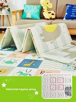 Circle Toys Neşeli Zürafa + Animals, Katlanabilir Çocuk Oyun Halısı –  150X200X1 cm - Taşıma Çantası Yanında