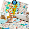 Circle Toys Neşeli Zürafa + Taşıtlar, Katlanabilir Çocuk Oyun Halısı – Ekstra Large - 180X200X1 cm - Taşıma Çantası Yanında