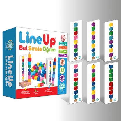 Circle Toys Line Up İpe ve Çubuğa Boncuk ve Şekil Dizme Oyunu