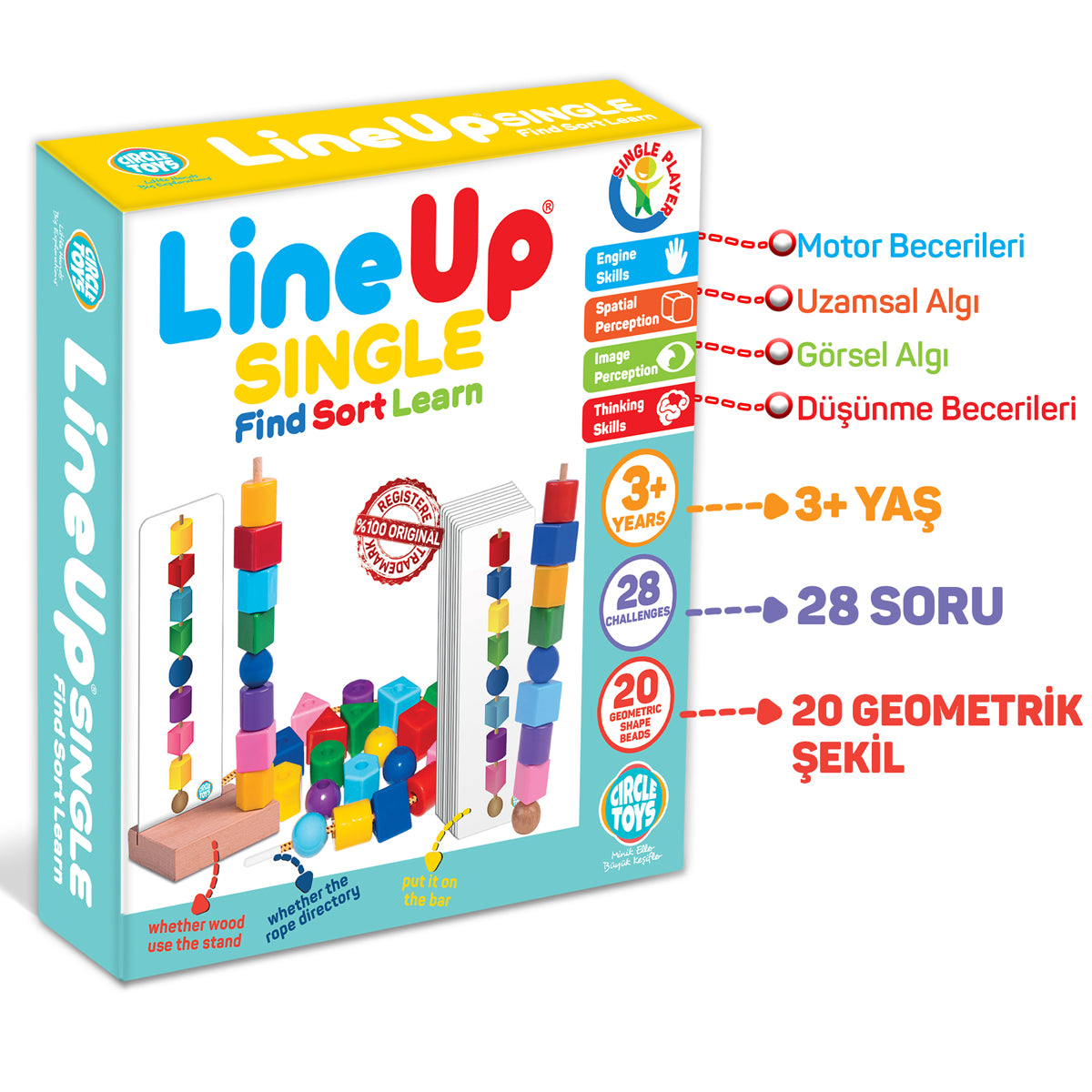 Circle Toys Lineup Single Bul Sırala Ögren - Tek Oyuncu