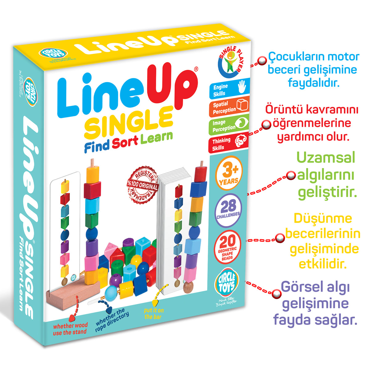 Circle Toys Lineup Single Bul Sırala Ögren - Tek Oyuncu
