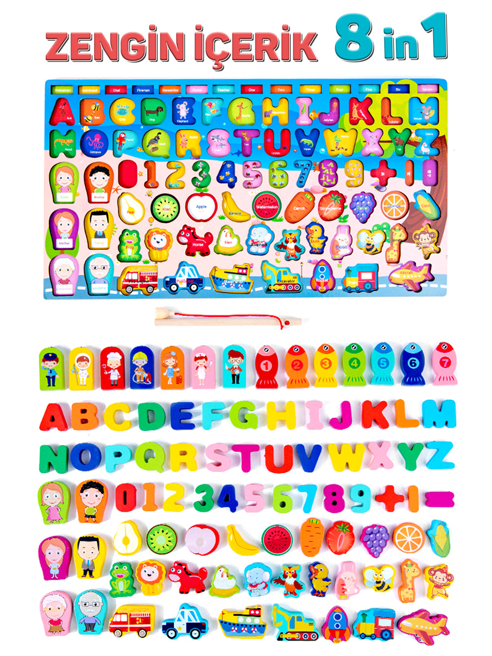 Circle Toys 8'i Bir Arada Balık Tutma ve Eşleştirme