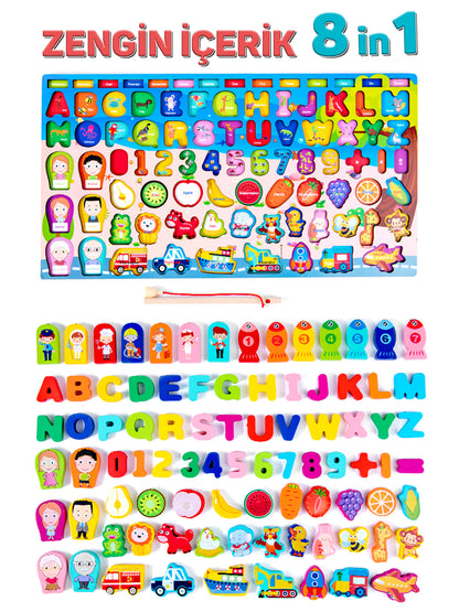 Circle Toys 8'i Bir Arada Balık Tutma ve Eşleştirme