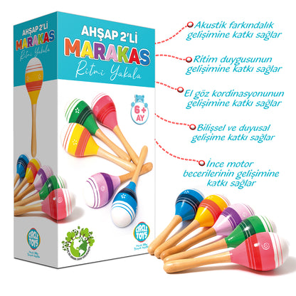 Circle Toys Ahşap Marakas 2'li
