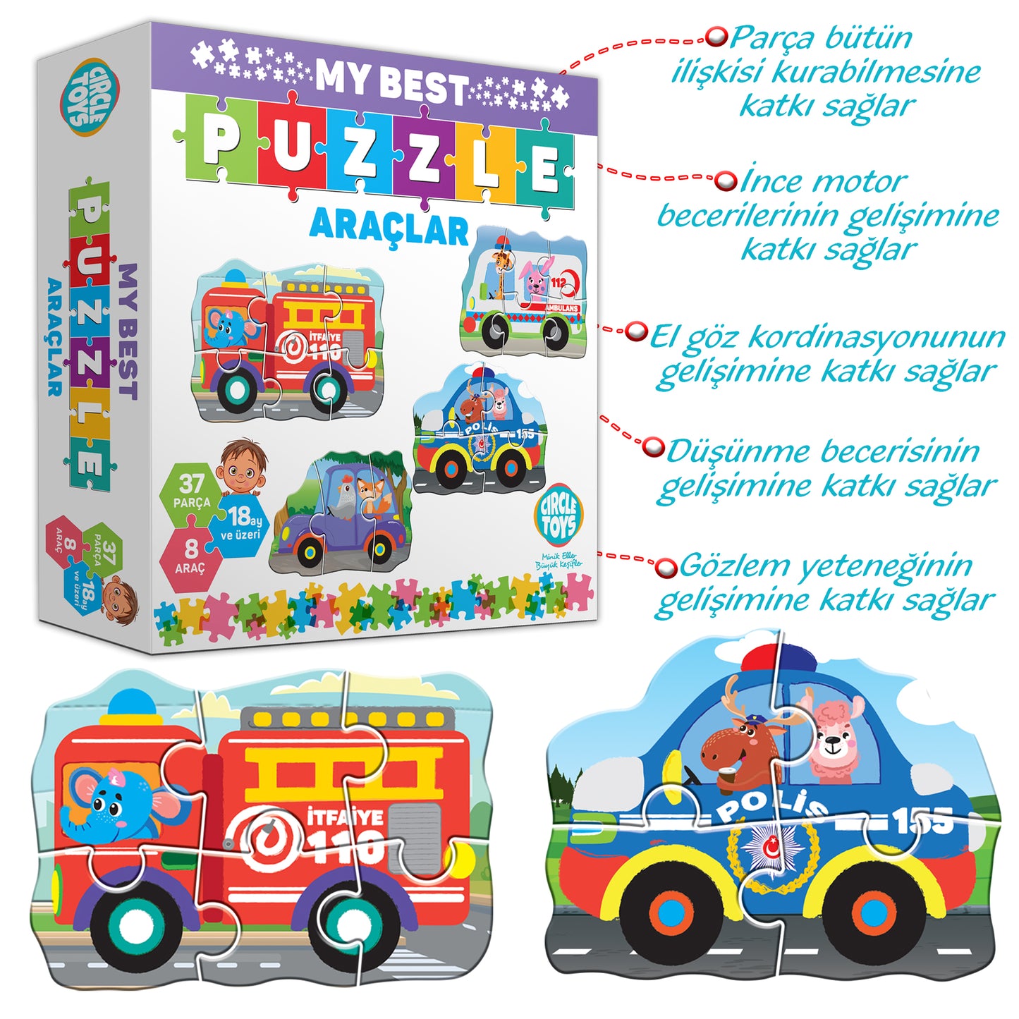 Circle Toys My Best Puzzle – Araçlar