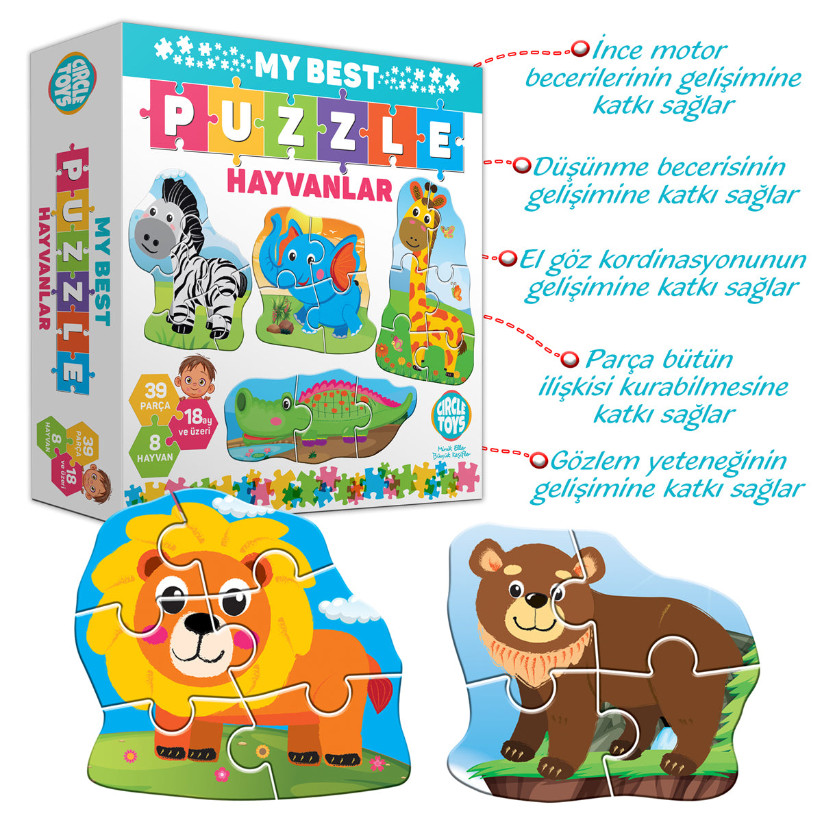 Circle Toys My Best Puzzle Hayvanlar