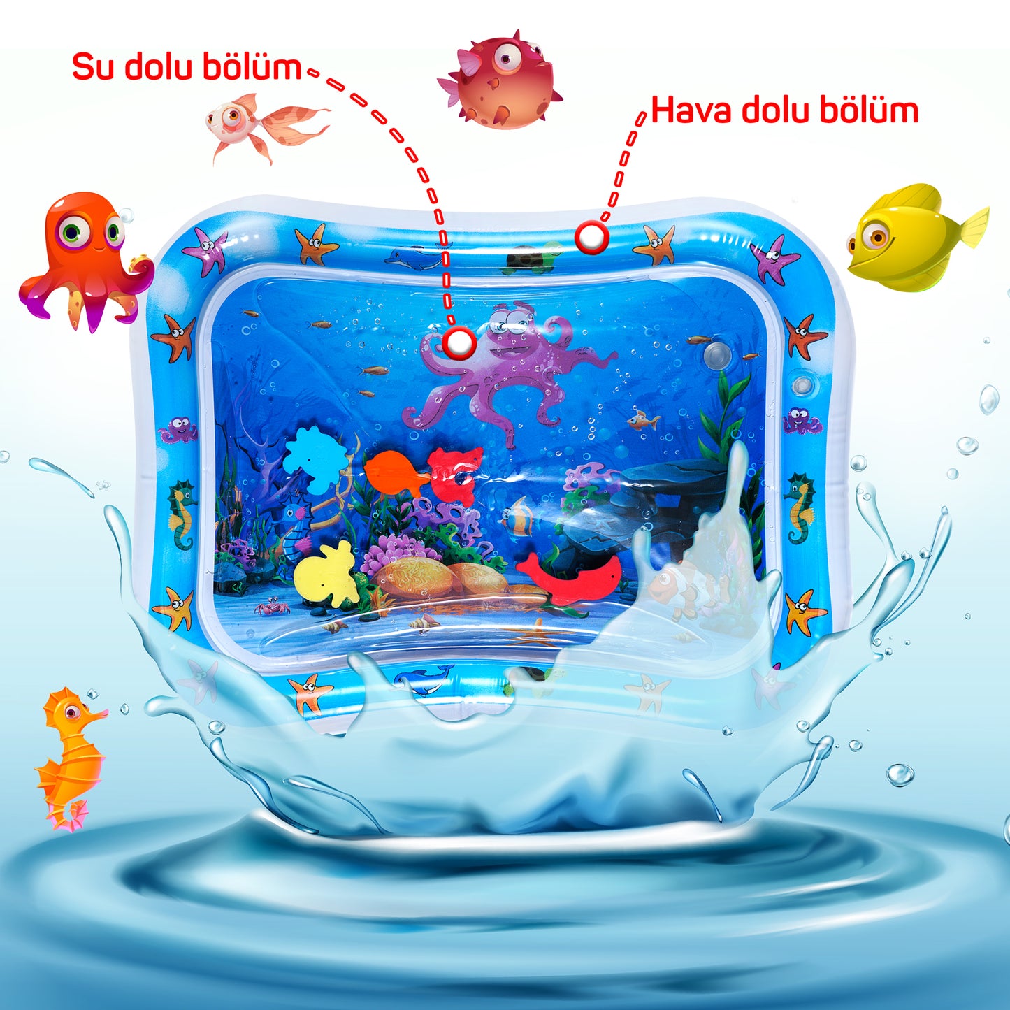 Bebek Su Oyun Matı - Tummy Time Aktivite Oyunu