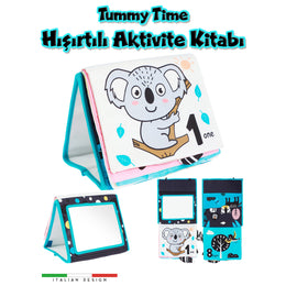 Circle Toys Tummy Time Hışırtılı Aktivite Kitabı Mavi