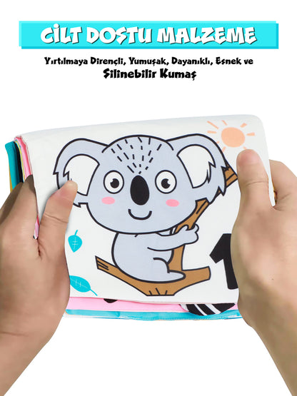 Circle Toys Tummy Time Hışırtılı Aktivite Kitabı Mavi