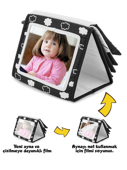 Circle Toys Tummy Time Hışırtılı Aktivite Kitabı Siyah