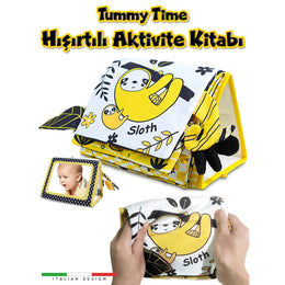 Circle Toys Tummy Time Hışırtılı Aktivite Kitabı Sarı