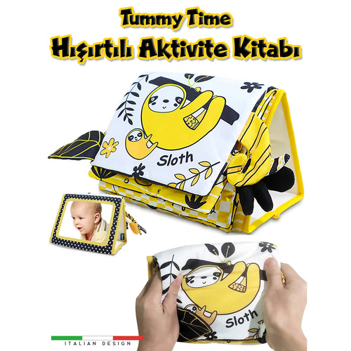 Circle Toys Tummy Time Hışırtılı Aktivite Kitabı Sarı