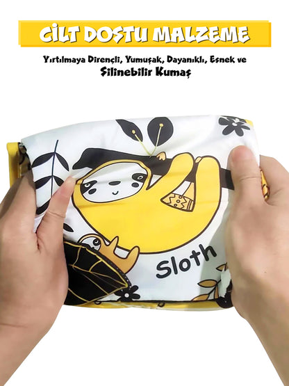 Circle Toys Tummy Time Hışırtılı Aktivite Kitabı Sarı