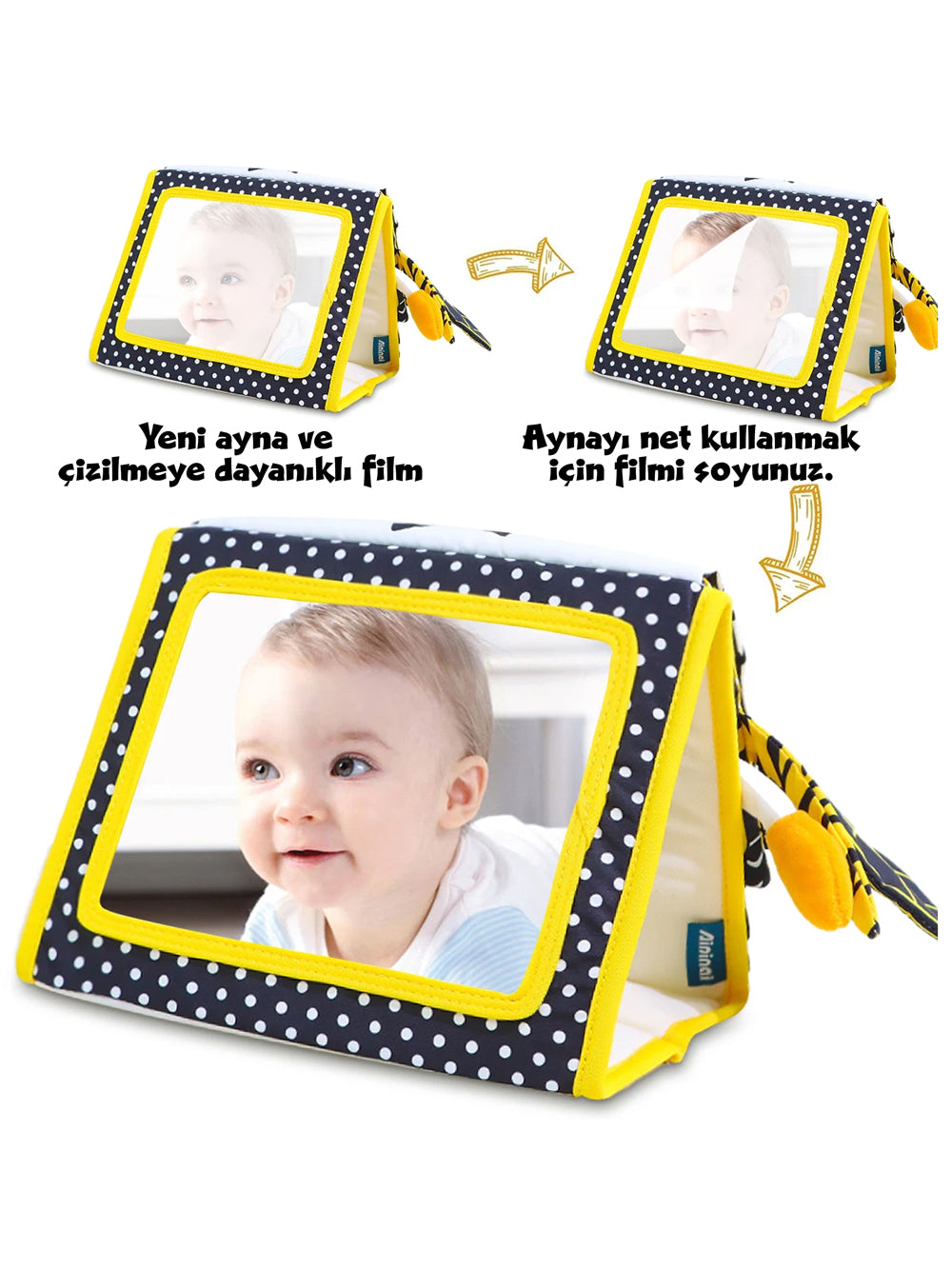 Circle Toys Tummy Time Hışırtılı Aktivite Kitabı Sarı