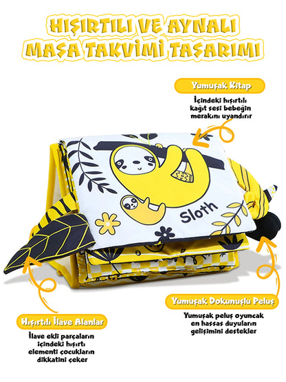 Circle Toys Tummy Time Hışırtılı Aktivite Kitabı Sarı