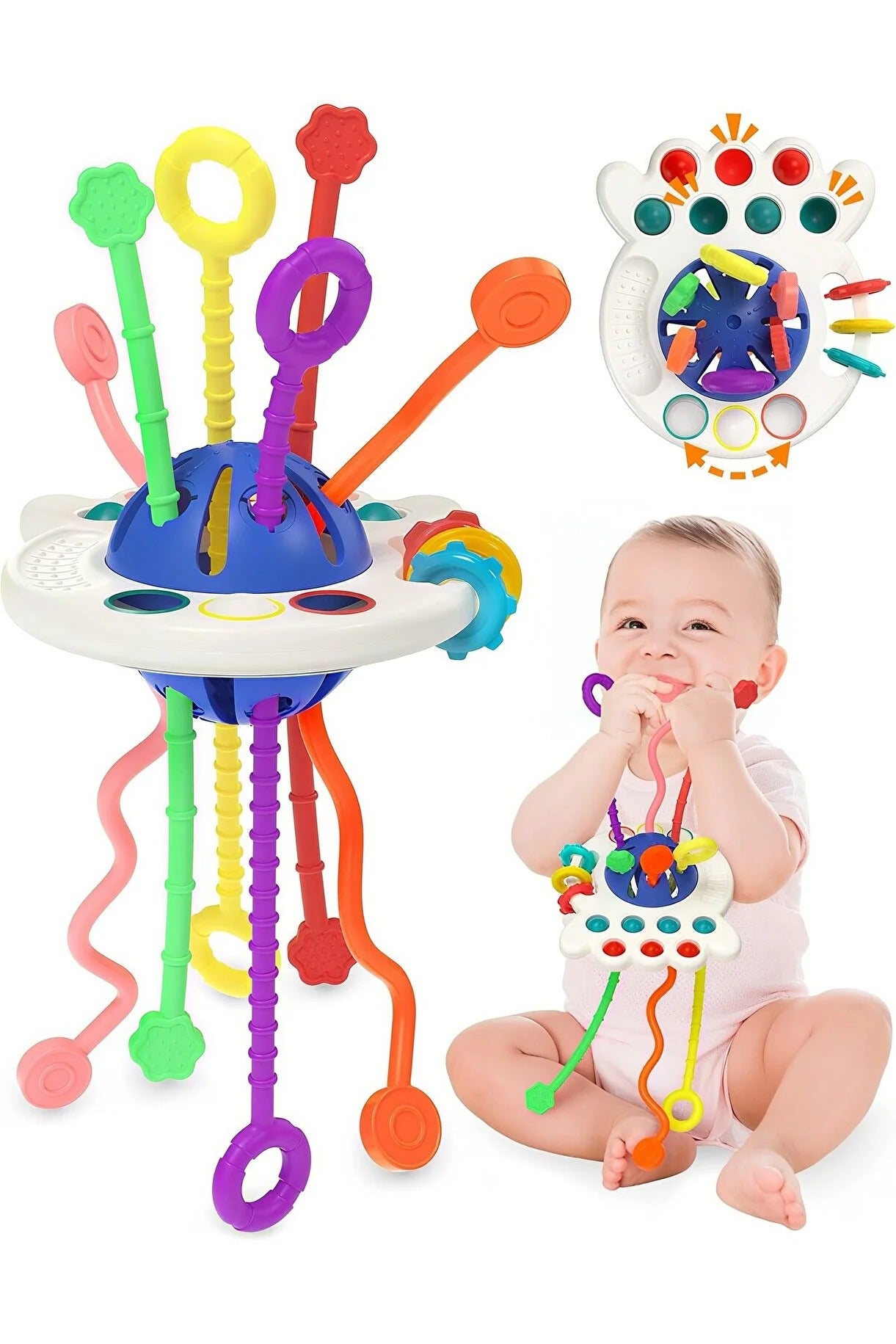 UFO Eğitici Duyusal Aktivite Oyuncağı - 1-3 Yaş Yürümeye Başlayan Çocuklar Için Montessori Seti